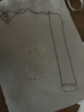 Kendra Scott Silver Pavé Elisa Pendant Necklace